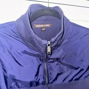 Michael Kors sleek handsome and modern navy pullover